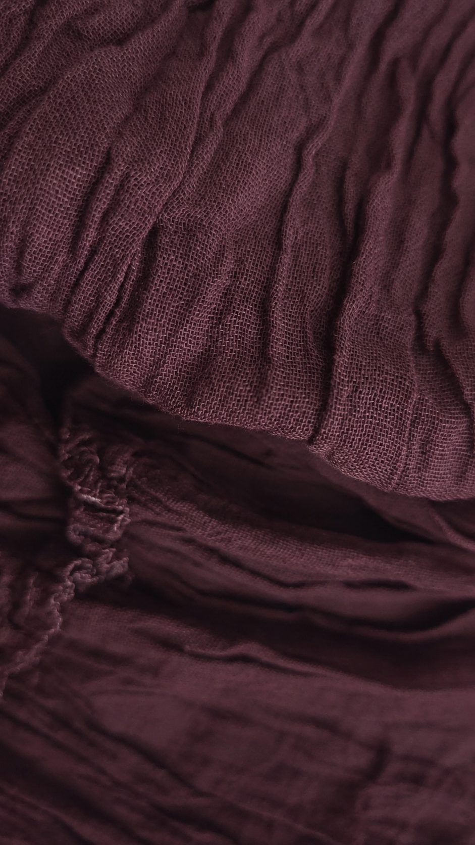 Burgandy Cotton Whimsical Ruffle Wrap Skirt