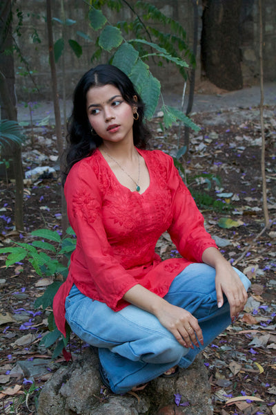 Desi barbie Chikankari corset kurti