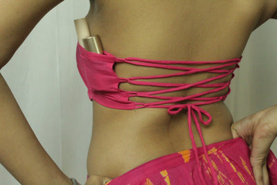 Pink multipurpose bralette top with Secret pocket