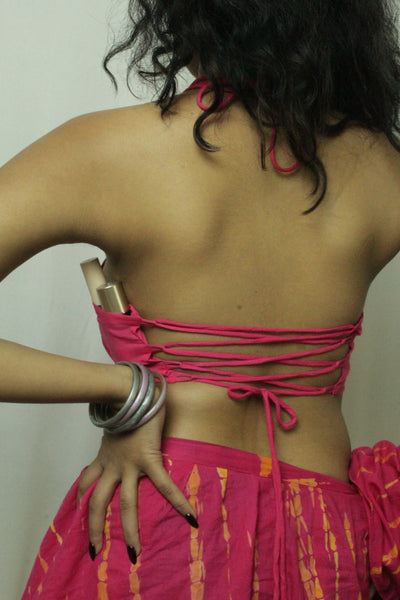 Pink multipurpose bralette top with Secret pocket