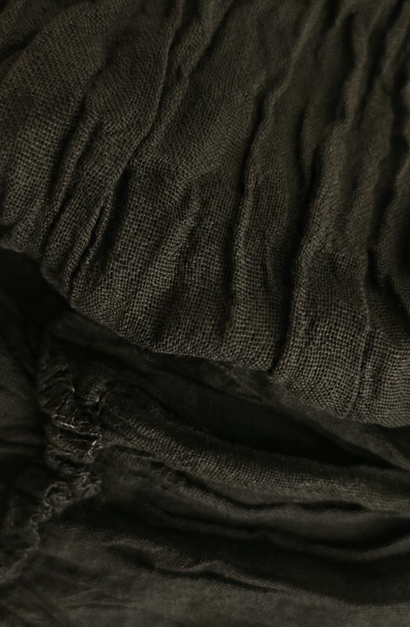 Dark brown Cotton Whimsical Ruffle Wrap Skirt