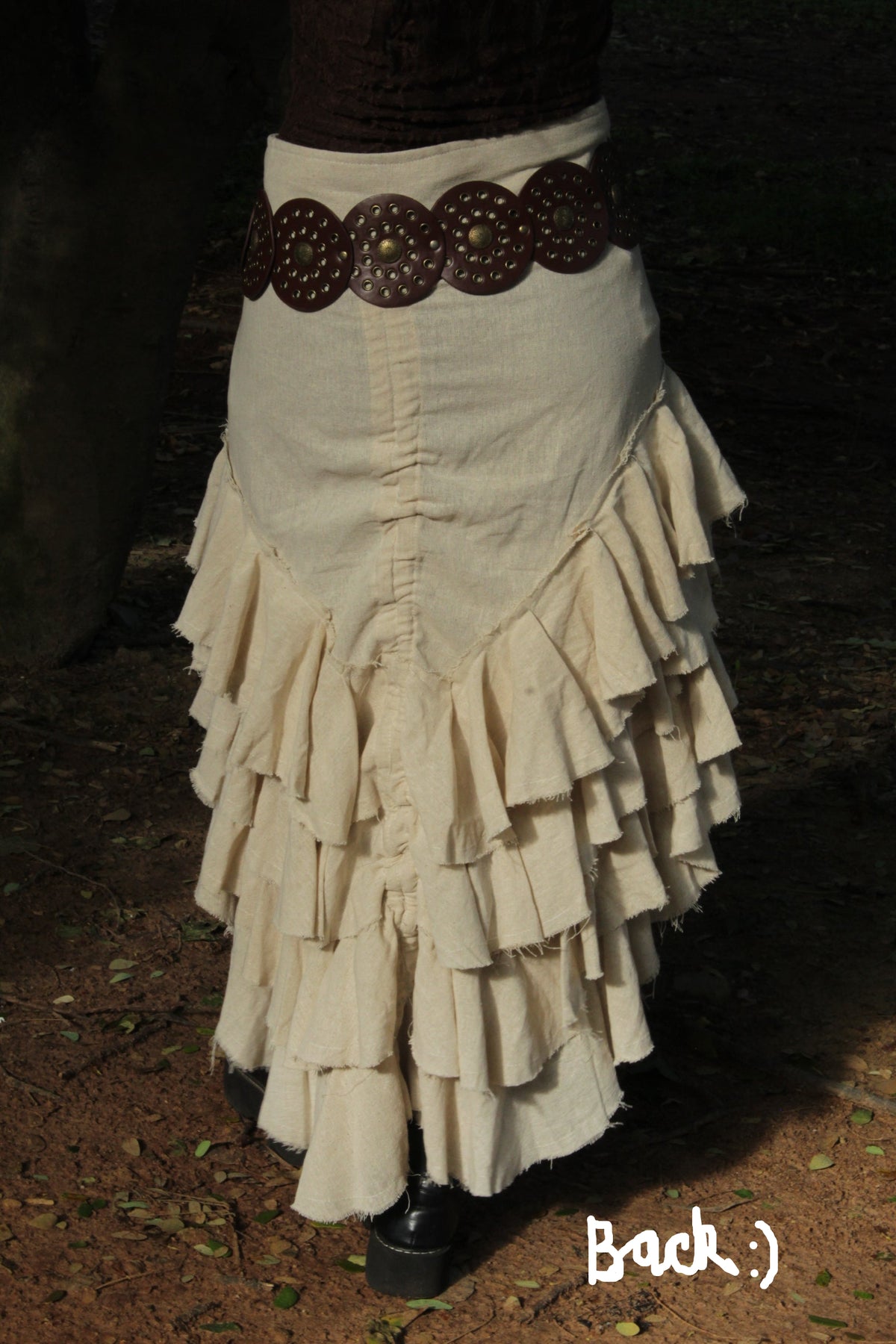 Biege Boho Cotton Wrap Skirt