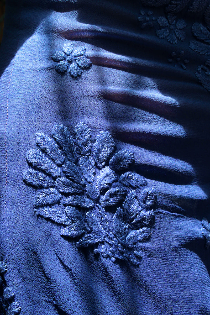 Desi luxe chikankari slip corset back kurti with dupatta/scarf