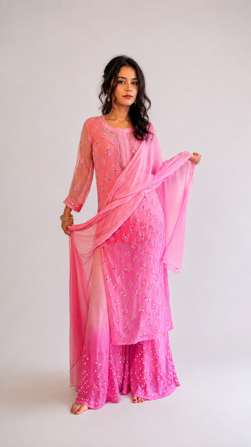 Chikankari Mirror work