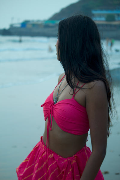 Secret pocket pink bralette