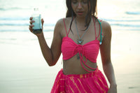 Pink multipurpose bralette top with Secret pocket
