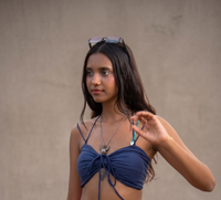 Secret pocket Bralette Blue